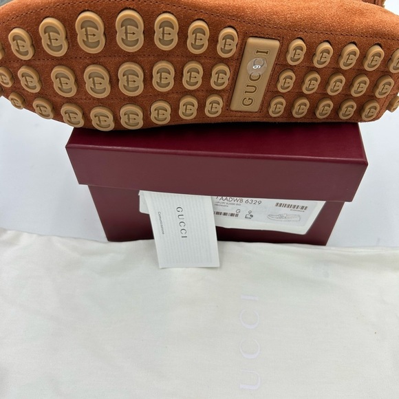 Men\'s Gucci horse bit suede GG loafers size 9 fits 10 US made in Italy main image 9